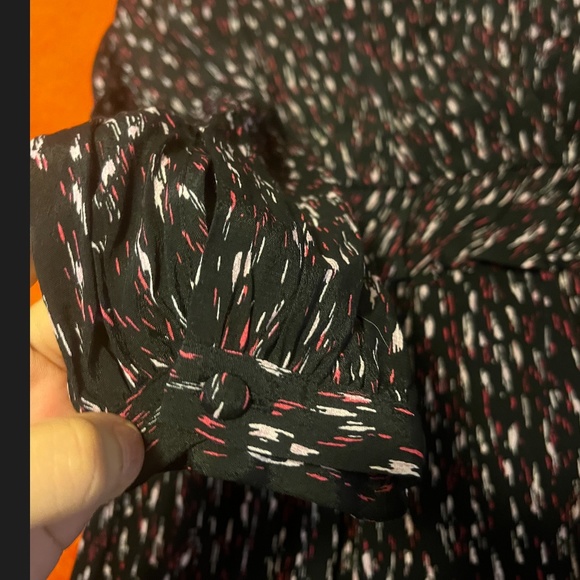 Scotch & Soda In Bloom ruffled edging crossover long sleeve dress NWT - Picture 5 of 15